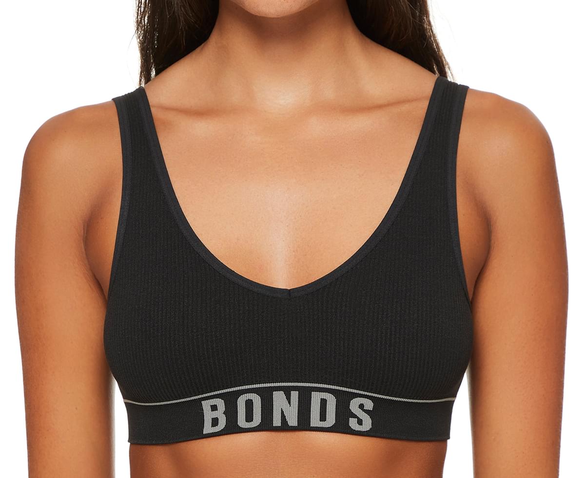 Bonds Women's Move Wirefree Bra - Black - Size Medium